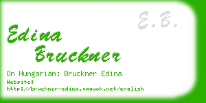 edina bruckner business card